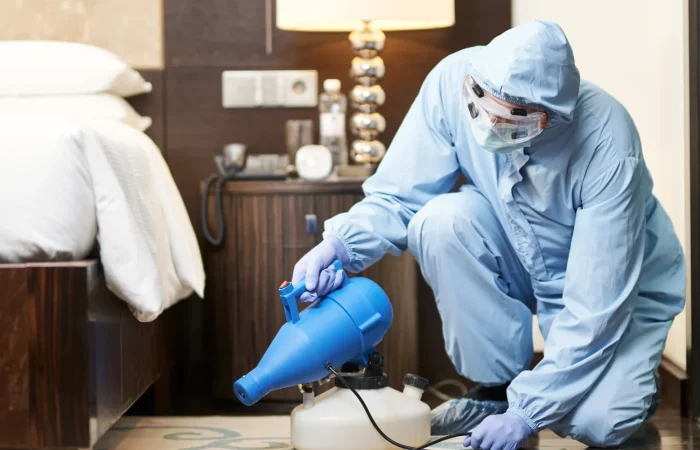 hombre-con-ropa-protectora-rociando-desinfectantes-cerca-de-la-cama-en-la-habitacion-del-hotel-coronaviru